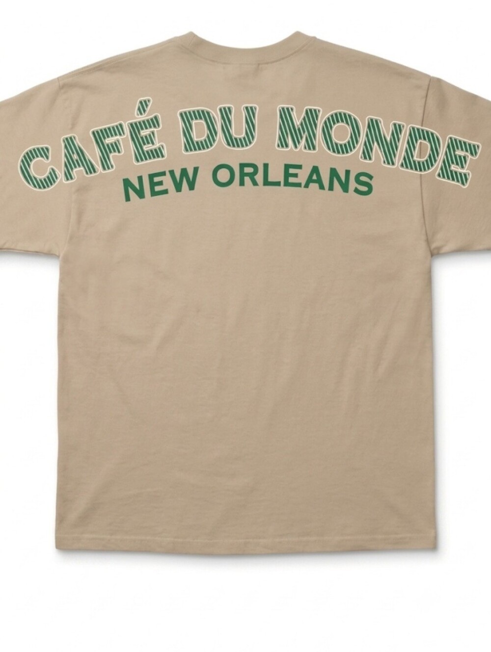 Spirit Cafe Du Monde New Orleans Spirit Jersey  Size XXL - Tan & Green